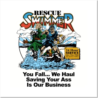 You Fall We Haul, Saving Your Ass Is Our Business (Back) Posters and Art